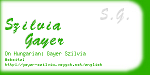 szilvia gayer business card